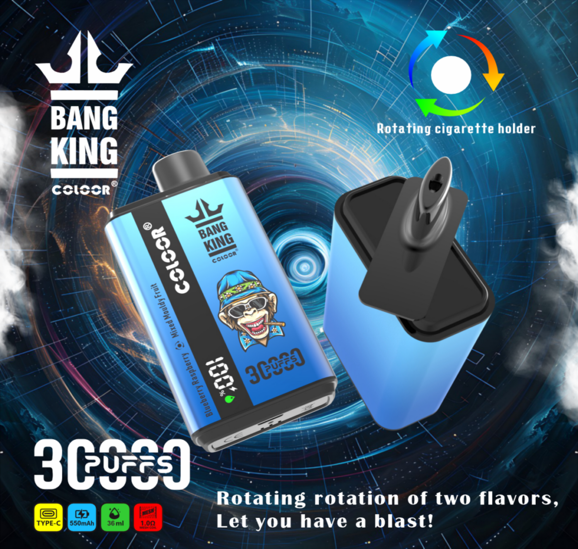 Vapers 30000 Caladas Desechables con Boquilla Giratoria - Luxurious Vapes 