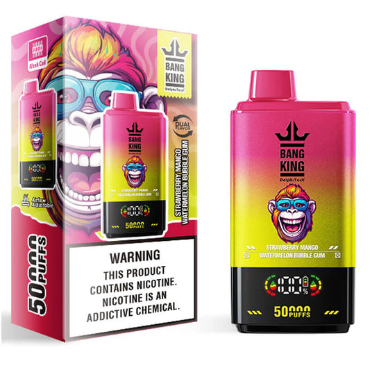 Vaper 50000 Caladas Desechable con Doble Sabor (Strawberry Mango & Watermelon Bubble Gum)