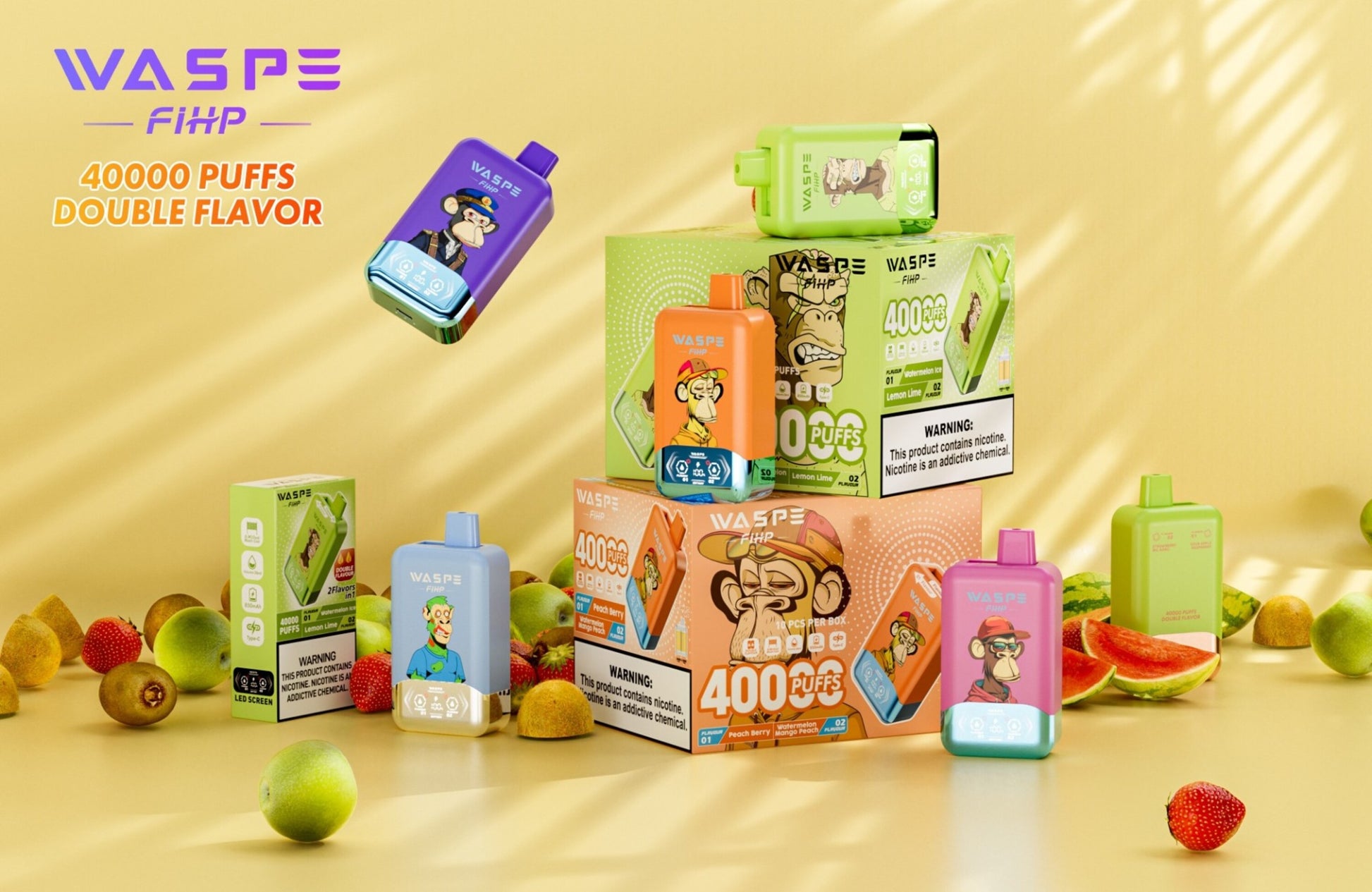 Vapers 40000 Caladas Desechables con Doble Sabor - Luxurious Vapes 